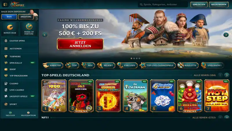 MyEmpire Casino Screenshot