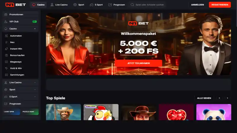 N1bet Casino Screenshot
